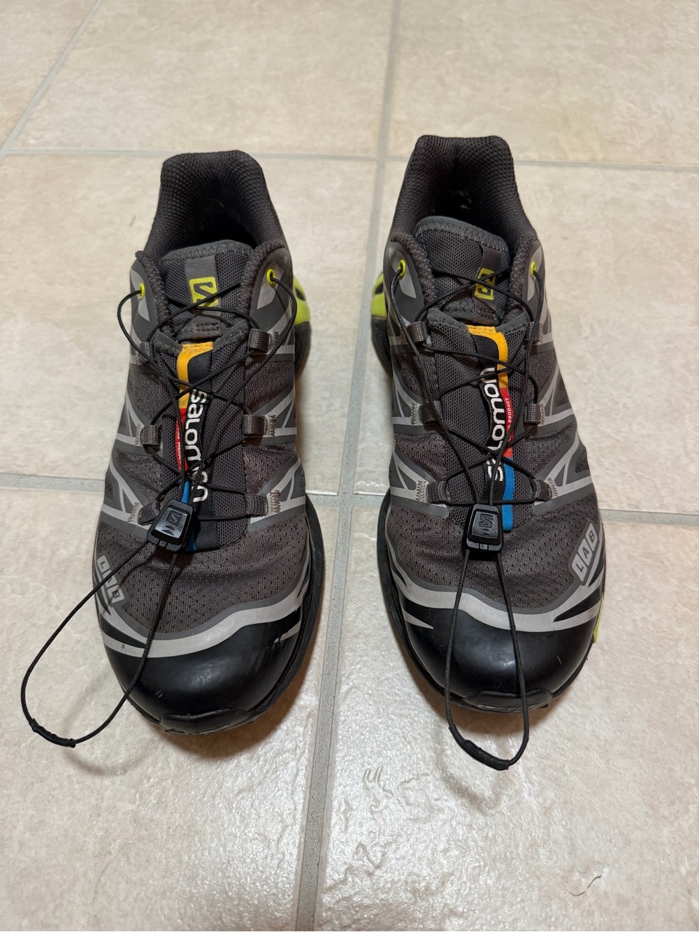 Salomon XT-6 grey/green size W9/M8 - Picture 2 of 13